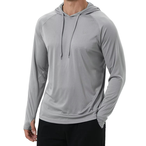 Sweat-shirt à capuche à manches longues pour homme, protection solaire UPF 50+, séchage rapide, respirant, athlétique, pour la salle de sport, la pêche, le cyclisme, broderie - Product Image 3