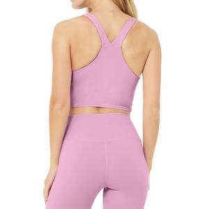 Nouvel arrivage Ensemble de yoga pour femmes sans couture de haute qualité, vente en gros de motifs solides en polyester spandex - Product Image 4