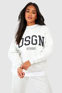 Sudadera estampada negra de moda para mujer, sudaderas personalizadas de moda de invierno cálidas con estilo de ajuste informal de gran tamaño hechas en Pakistán - Product Image 2