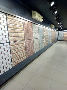 กระเบื้องเซรามิคติดผนังด้านนอกความสูง25*75ซม. ตกแต่งแสงความหนา9มม. เอฟเฟกต์3D ผลิตในอินเดีย - Product Image 4