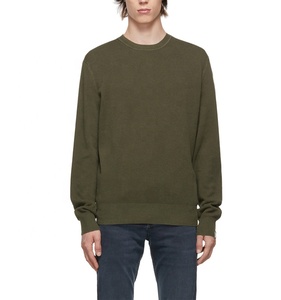 Sweatshirts en tricot d'hiver pour femmes personnalisés Pull à col rond Teint uni lavé 100% coton - Product Image 6