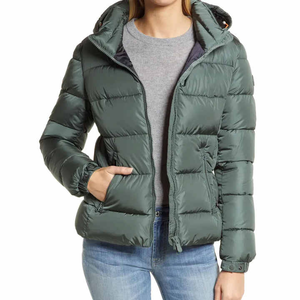2025 chaqueta Bomber Bubble mujer manga larga algodón cremallera largo invierno Puffer mujer chaqueta con cuello capucha mujeres Puffer chaquetas - Product Image 4