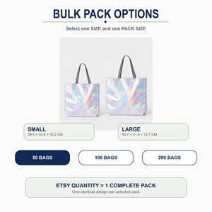 Bolsas de tela no tejida laminadas holográficas impresas personalizadas con asas cosidas para eventos minoristas - Product Image 6