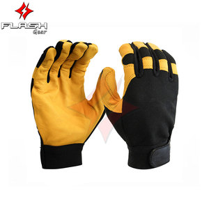 Gants de sécurité multifonctionnels en cuir personnalisables pour mécaniciens, compatibles avec les écrans tactiles, antidérapants, anti-vibrations - Product Image 4