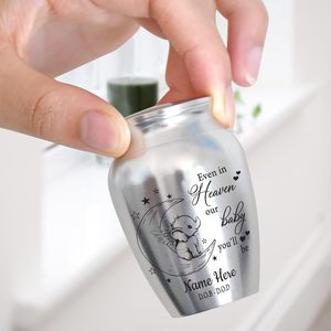 Personalized Adult <b>Mini</b> Urn Stainless Steel Decorative Keepsake Engraved Memorial Cremation Urn Custom Size Silver Customizable - Product Image 6