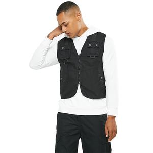 Nouvelle conception, plusieurs poches, coupe régulière, streetwear tendance, vêtements d'hiver confortables, vestes sans manches pour hommes personnalisées, unies - Product Image 3