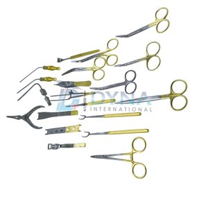 Juego de 20 instrumentos de rinoplastia de alta calidad (recubierto de oro), instrumentos de cirugía plástica certificados CE - Product Image 4