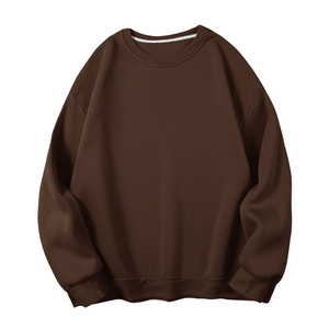 Vente directe d'usine de haute qualité pur coton 100% polyester sweat hommes large col rond sweat unisexe - Product Image 2