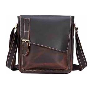 Bolso bandolera minimalista Unisex de cuero genuino, cadenas bohemias, diseño personalizado, botón con cremallera magnética, hombro informal - Product Image 4