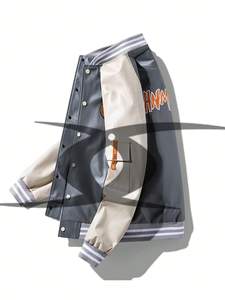 Patchs de broderie en chenille OEM Jaket Veste Letterman avec logo personnalisé Blouson de baseball Streetwear en cuir Bomber universitaire pour hommes - Product Image 4