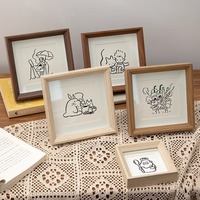 Marco de Fotos de Madera Moderno, Ecológico y Personalizado, 4x6"-8x10" A4, Impresión Digital a Todo Color, Letras Animadas que Cambian de Color
