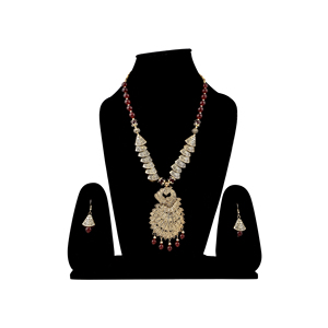 Bijoux en alliage de style ethnique, couleur bordeaux oxydé, motif paon doré, pour occasions de mariage - Product Image 2