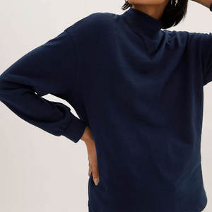 Nuevo diseño Otoño Invierno liso mujeres sudaderas suelta moda pulóver Top Oversize pulóver mujer Streetwear Sudadera con capucha para niñas - Product Image 3