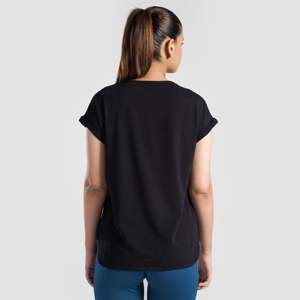 เสื้อยืดออกกำลังกายระบายอากาศได้ดีสีดำ Black Lift - Product Image 2