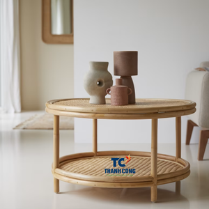 Table basse en rotin en gros, fabriquée à la main avec un motif tissé durable, en matériau écologique, idéale pour la maison - Product Image 3