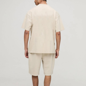 New Design <b>Men</b> 2 pcs t-Shirt and <b>Shorts</b> Sets sumer Casual wear 100% cotton custom embroidered logo comfortable <b>mens</b> <b>shorts</b> set - Product Image 2