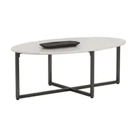 Table basse Sunpan Kiara |   Gunmetal / Marbre blanc