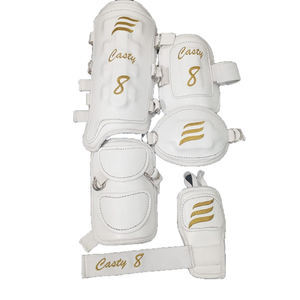 Set de Espinilleras Profesionales Personalizadas 2025 para Béisbol y Sóftbol con Protector de Pie de Cuero PU para Pierna Larga - Product Image 1