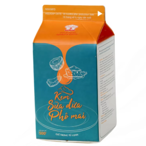 Crema de cobertura no láctea de alta calidad al por mayor OEM HALAL Coco queso postre Crema para café y té con leche 500G comida - Product Image 1