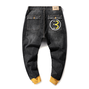 กางเกงยีนส์เข้ารูปสำหรับผู้ชายกางเกงยีนส์สีน้ำเงินเข้มขายาว2025สำหรับผู้ชาย - Product Image 4