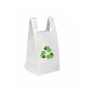 Sacs à provisions réutilisables écologiques de fécule de maïs biodégradables avec le logo fait sur commande pour l'alimentation d'engrais de supermarchés au détail - Product Image 1