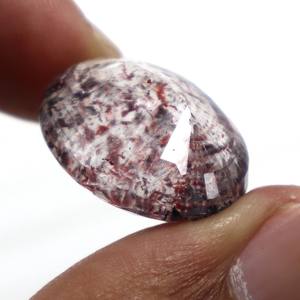 พลอยอเมทิสต์รูไทล์ธรรมชาติทรงรีขนาด 22x17 มม. น้ำหนัก 22 กะรัต สำหรับทำเครื่องประดับ - Product Image 1