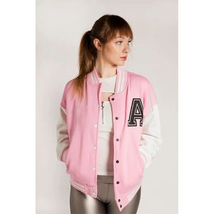 <b>Women</b> Spring College <b>Jacket</b> Embroidered Satin Baseball <b>Jacket</b> <b>Women</b> Hip Hop <b>Bomber</b> <b>Varsity</b> <b>Jackets</b> OEM Serviced Design - Product Image 4