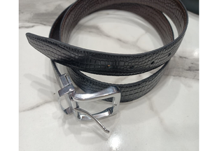 Custom Length Classic Style Vintage Cowhide Embossed Crocodile <b>Leather</b> <b>Belt</b> Comfortable <b>Genuine</b> <b>Leather</b> <b>Belts</b> From Pakistan - Product Image 2