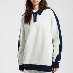 Sudadera con Capucha de Mezcla de Poliéster/Algodón Totalmente Personalizable, Sudadera con Capucha de Punto Antipilling para Mujer, Informal, Holgada, para Invierno - Product Image 5