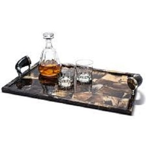 Bandeja de cuerno Real de tamaño estándar, bandeja de cuerno pulido Natural, bandeja de servicio de cuerno de búfalo de la mejor calidad para té, vajilla de cocina de lujo - Product Image 4