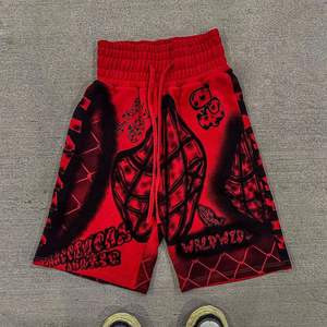 Short en coton surdimensionné délavé à l'acide pour hommes personnalisé 100% lourd avec impression DTG à motif solide et décontracté - Product Image 5