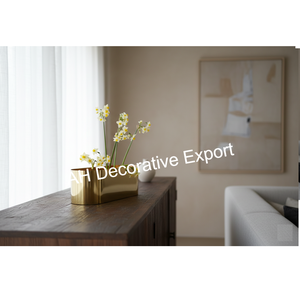 Vase à fleurs en métal moderne artisanal, pièce maîtresse décorative pour l'aménagement intérieur d'hôtels et de mariages - Vase de table portable - Product Image 1