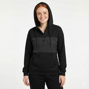 Sudaderas Casuales Personalizadas para Mujer, Cuello Henley, Botones, Bolsillo Canguro, Manga Larga, Precio al por Mayor, Sudadera con Capucha para Toda Temporada - Product Image 1