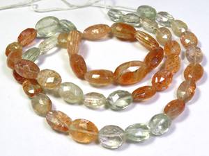 Perles de pierres précieuses facettées en quartz orange africain naturel, pierre de soleil, coupe brillante, 9-14 mm, jeu de couleurs, certifiées CNAS, haute joaillerie, 18 pouces - Product Image 6