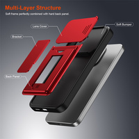 Pour Xiaomi Redmi Note 17 Pro/Note 17/17 4G Coque de téléphone antichoc anti-traces de doigts avec protection de caméra coulissante et porte-cartes