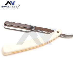 Maquinillas de afeitar rectas con embalaje de papel, cerradura oscilante, mango de plástico, logotipo personalizado, afeitadoras de peluquería - Product Image 6