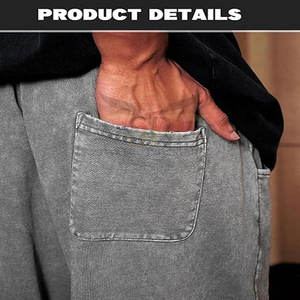 Plus Size <b>Men</b> Acid Wash <b>Sweat</b> <b>Pants</b> Outdoor Use Workout Wear 100% Cotton <b>Men</b> Acid Wash <b>Sweat</b> <b>Pants</b> - Product Image 5