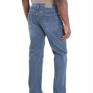 Jean en denim taille haute tissu en coton respirant vêtements d'été écologique coupe confortable matériaux durables jean homme droit - Product Image 6