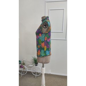 Chemisier sans manches à col roulé et motifs pour femme, 35277 - Vert - Product Image 5