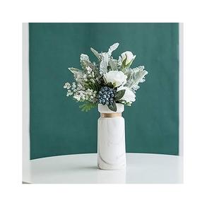 Factory Sale Marble Home Living Room <b>Desktop</b> Flower Vase Wedding Table Flower Vase Good Style Natural Marble Flower Pot For Sale - Product Image 3