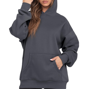 Sudadera con Capucha Extra Grande de Algodón Personalizada al por Mayor, Sudadera Gruesa para Mujer, Otoño Invierno, MOQ Bajo, OEM ODM - Product Image 2