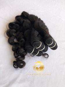 Top Hair Mejor Calidad Raw Indian Virgin Temple Loose Deep Wave Machine Paquete de trama doble Extensiones de cabello humano al por mayor - Product Image 4