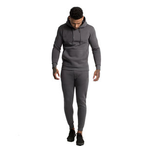 Personnalisable 380g coton hommes sweat à capuche surdimensionné luxe court capuche poids lourd Streetwear sweats hiver plaine survêtements - Product Image 2