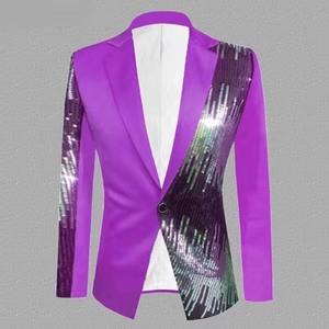 High Quality sublimation printed Dress 100% Polyester <b>quilt</b> lining Coat <b>Single</b> Breasted logo Blazer Size Slim Fit Men Blazer Top - Product Image 2