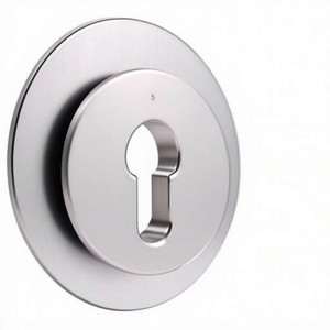 Rondo Stainless Steel Half Set with Short Escutcheon Fire Protection <b>Door</b> <b>Plates</b> PZ BKS - Product Image 3