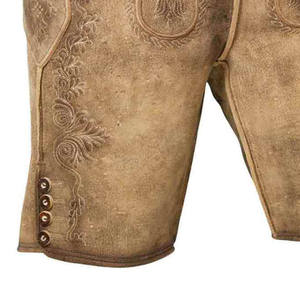 Shorts brodés en cuir Lederhosen à la mode fabriqués au Pakistan Shorts en cuir les plus vendus - Product Image 6