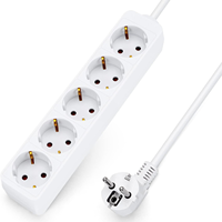 In China Hergestellter Mehrfachstecker mit Schalter 16A/250V 3680W 1,5/3/5m Länge Weiß Don Feliz