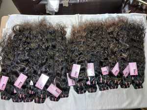 26 pouces Genius trame non traitée indien Remy Temple cuticule aligné brut naturel bouclé vague d'eau vague profonde faisceau de cheveux Jerry - Product Image 5