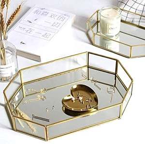 Plateaux de service en métal de conception de feuille de haute qualité avec poignée en laiton pour la conception spéciale de vaisselle de dîner d'hôtel disponible à bas prix - Product Image 6