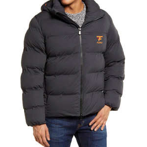 OEM Custom Lightweight Woolen Bubble Puffer <b>Jacket</b> for Men Breathable Hooded <b>Pattern</b> Decoration for Winter Wholesale Price - Product Image 3